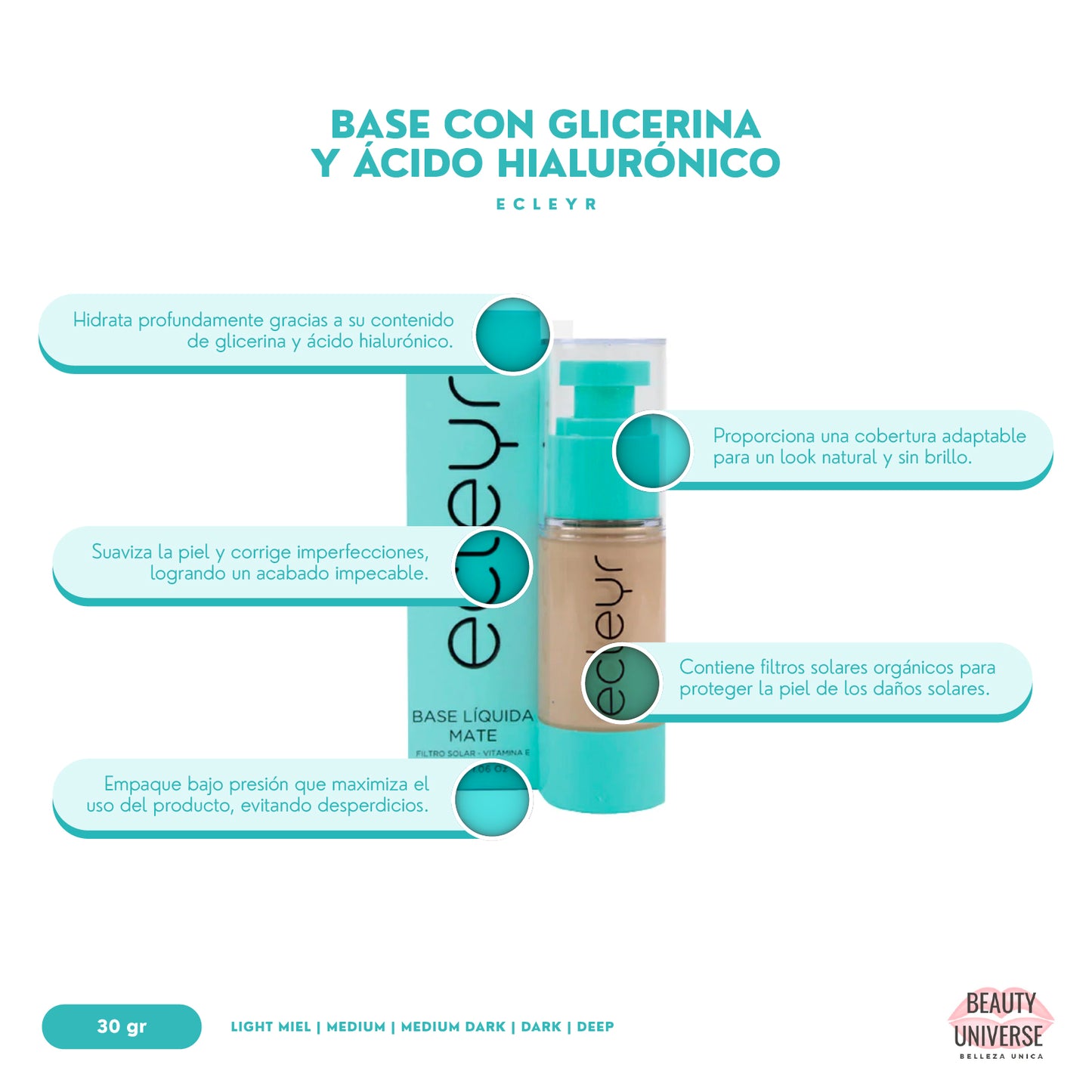 Base de Maquillaje con Glicerina y Ácido Hialurónico