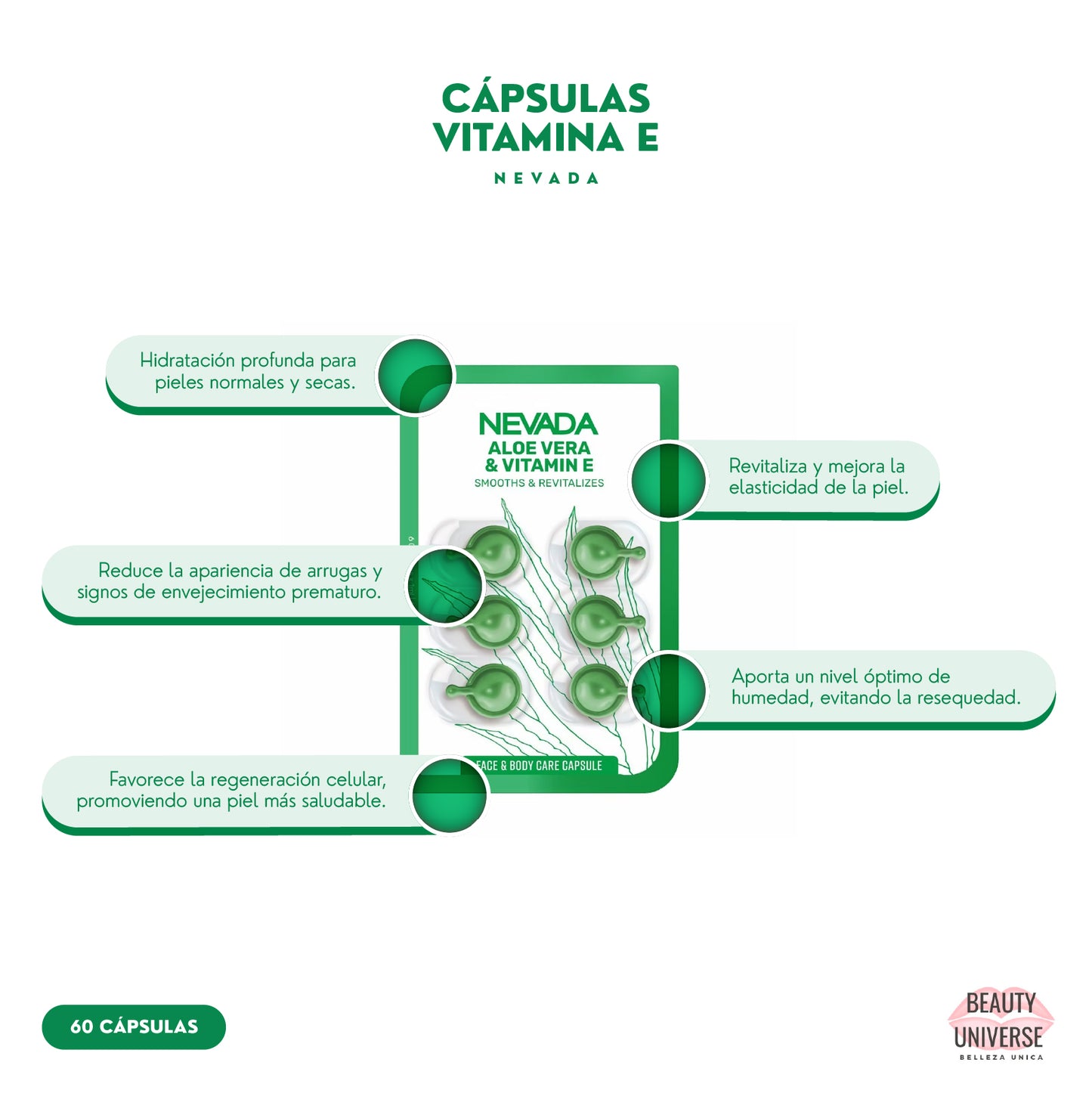 Capsulas Vitamina E x 60 Cápsulas