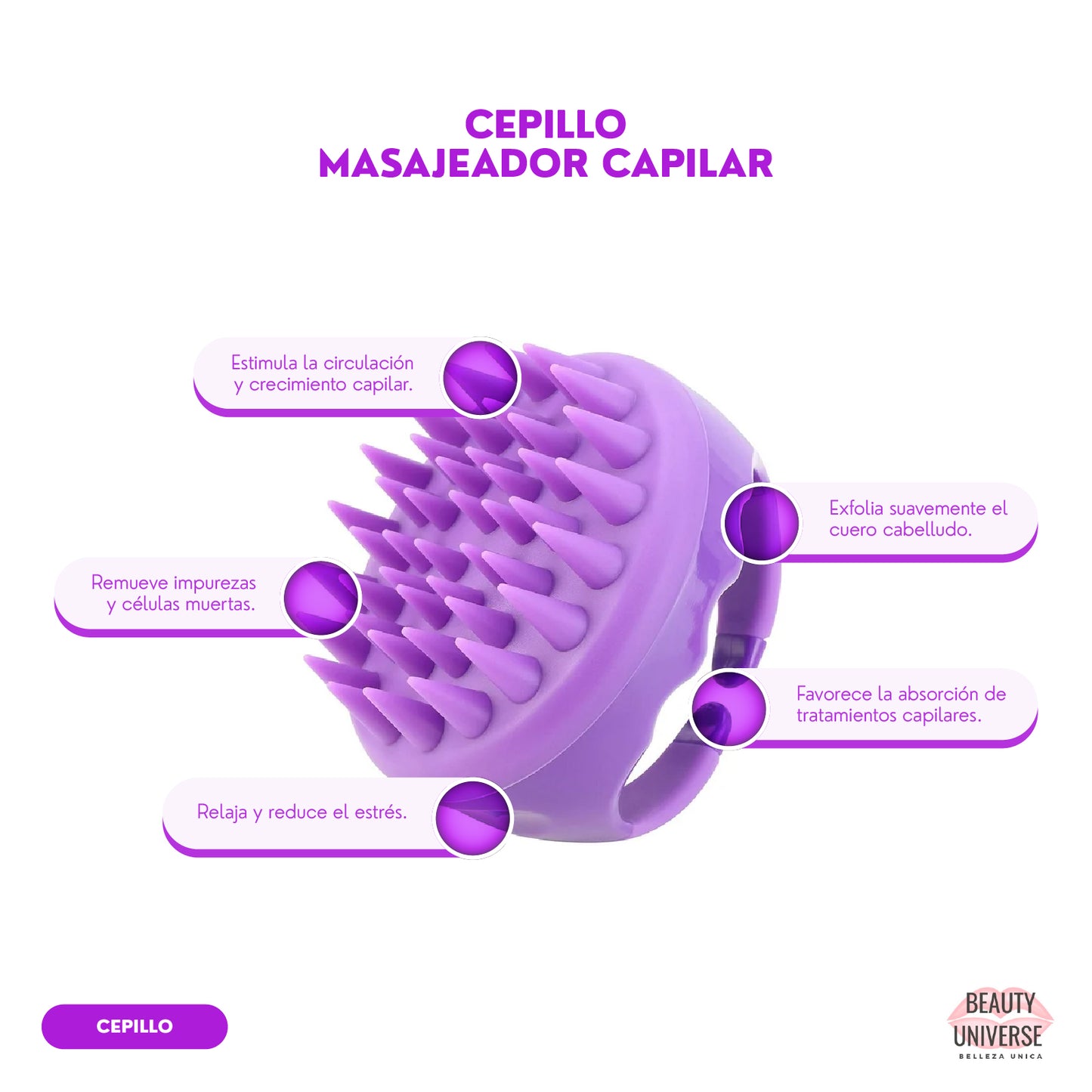 Cepillo Masajeador Capilar
