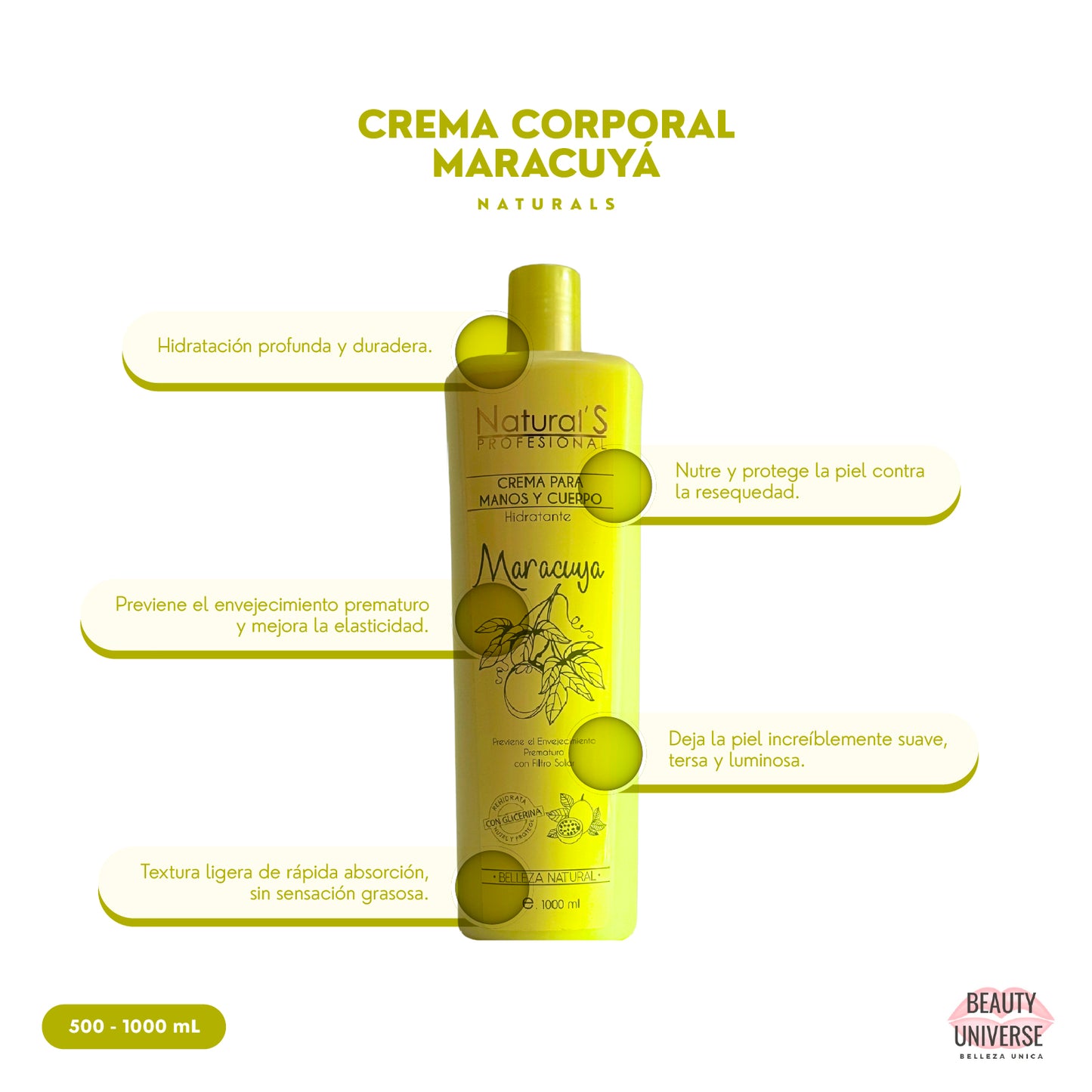 Cremas Corporales Naturals - Maracuyá