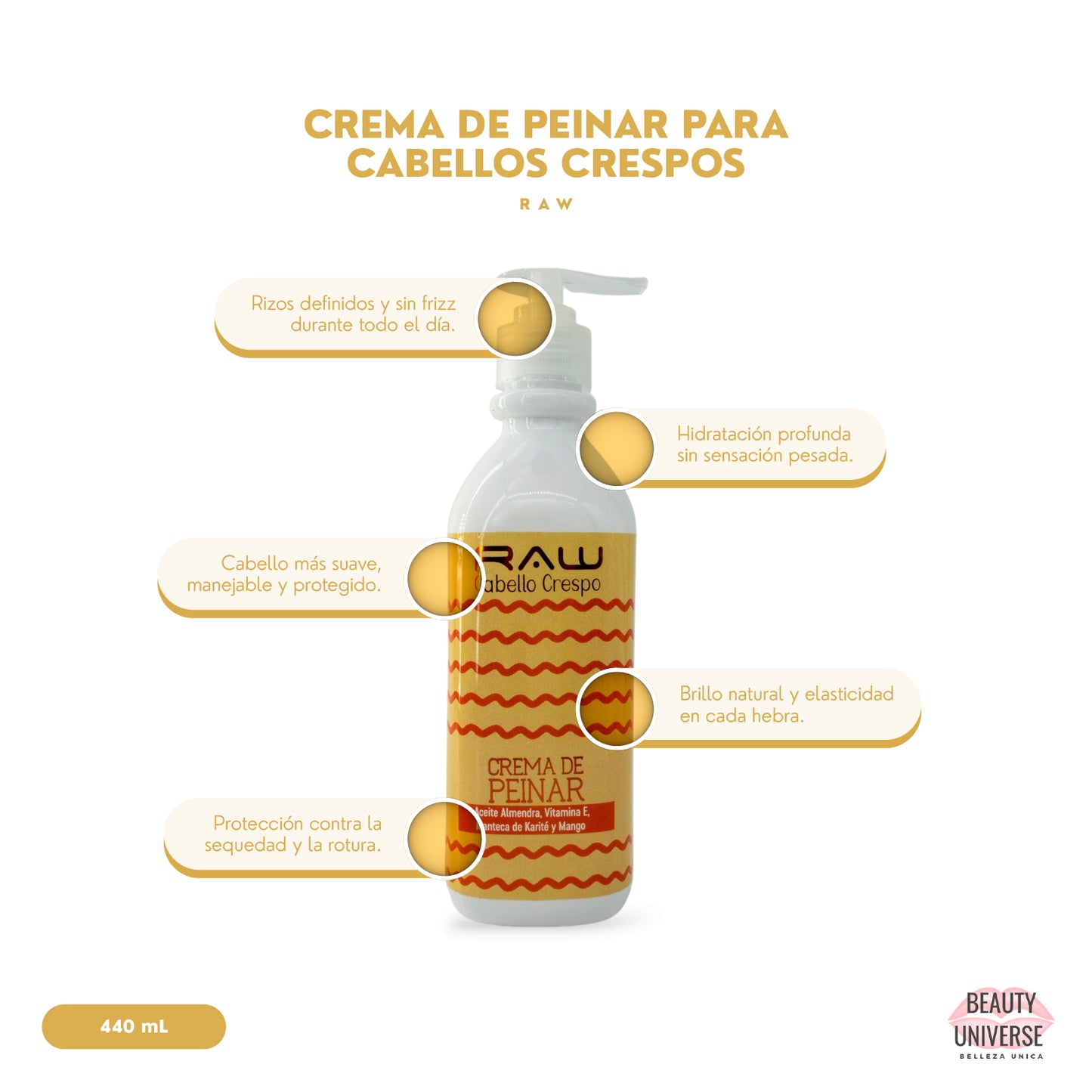 Crema de Peinar Cabellos Crespos
