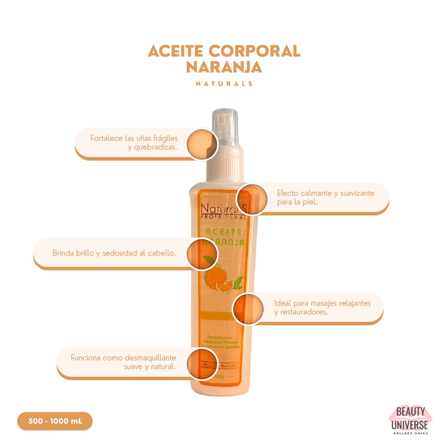 Aceite Corporal Naturals Naranja