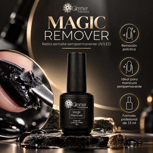 Removedor de Esmalte Semipermanente Glimmer Magic 15 ml