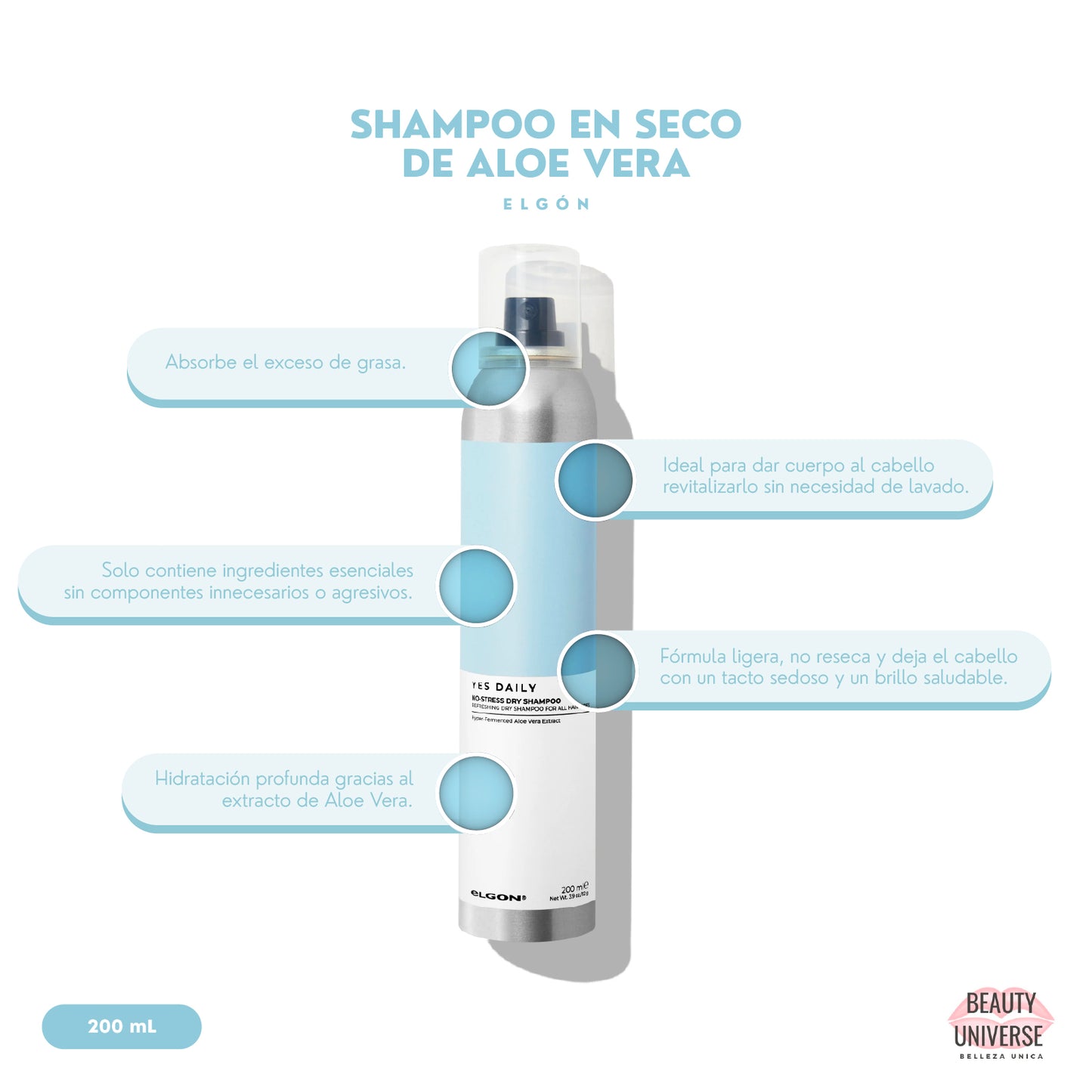 Shampoo en Seco con Aloe Vera