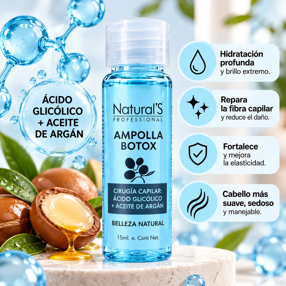 Ampolla Botox Capilar Natural's Professional 15 ml