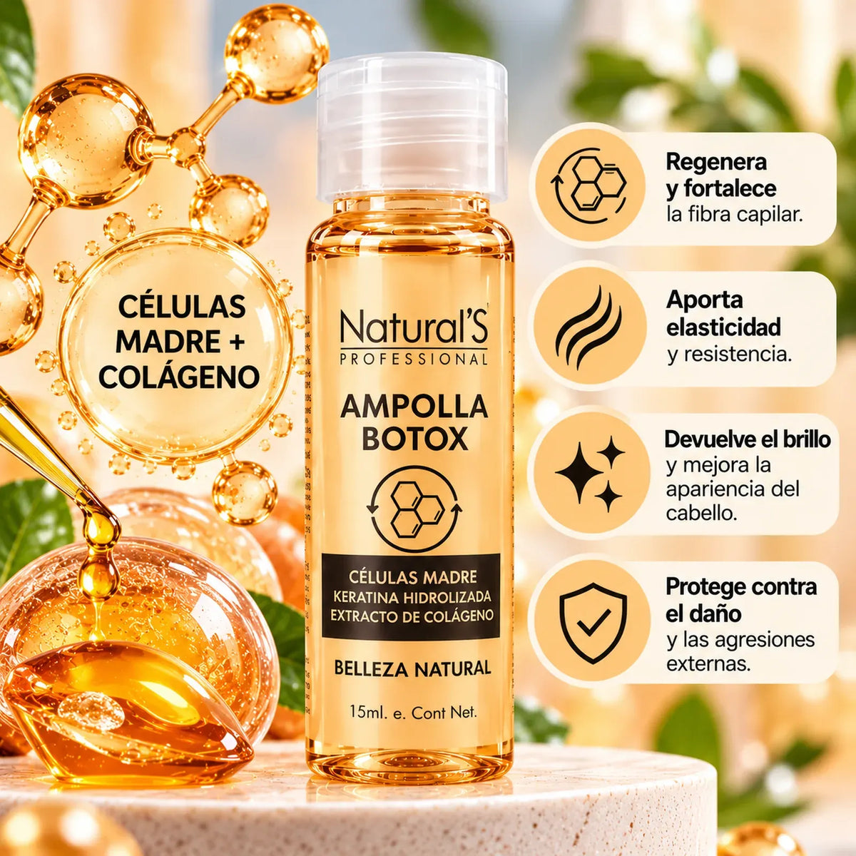 Ampolla Botox Capilar Natural's Professional 15 ml