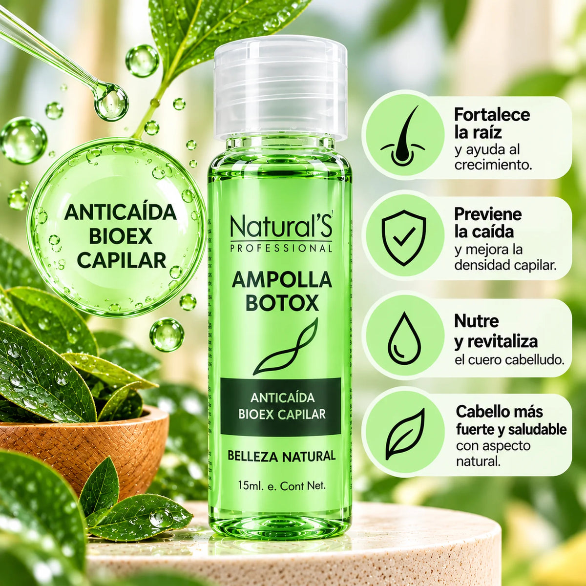 Ampolla Botox Capilar Natural's Professional 15 ml
