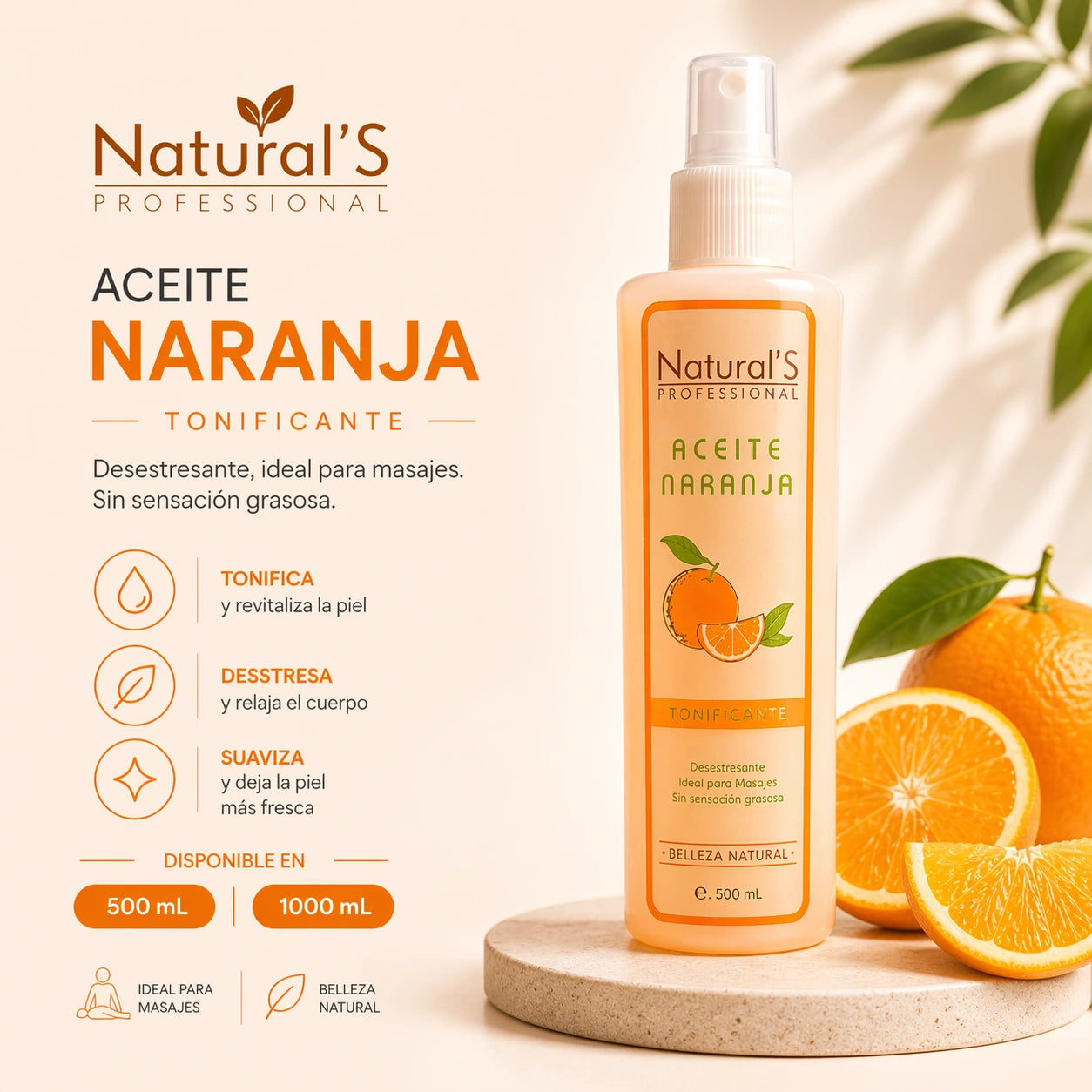 Aceite Corporal Naturals Naranja