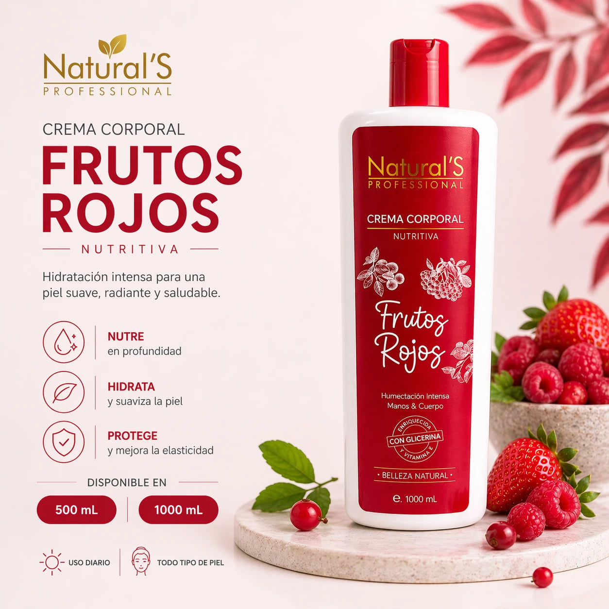 Cremas Corporales Naturals - Frutos Rojos